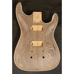 Wenge/Chambered Swamp Ash Carved top Dinky Strat Body