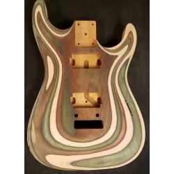 Spectra Wood/Mahogany Dinky Strat Carved Top Body